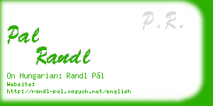 pal randl business card